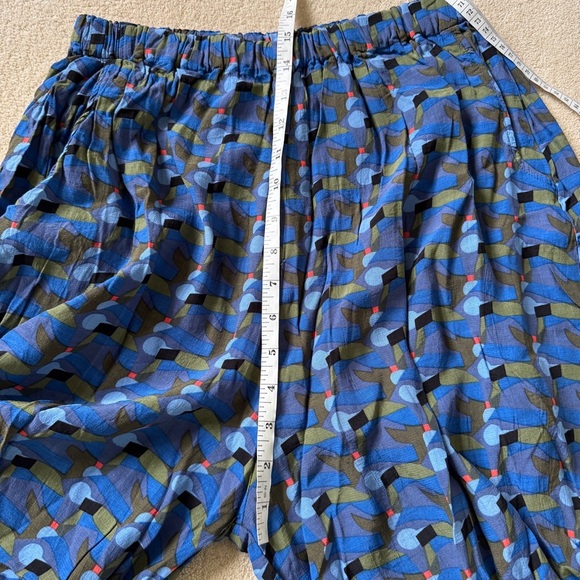 Vintage Flax Rayon Abstract Print Top and Shorts Culottes Set M - Picture 16 of 16